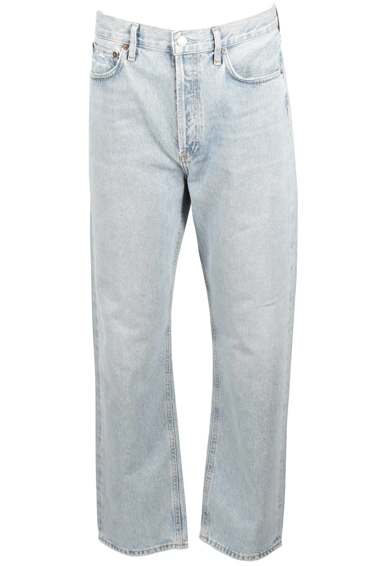 AGOLDE BLUE MID RISE STRAIGHT LEG JEANS W28 UK 10