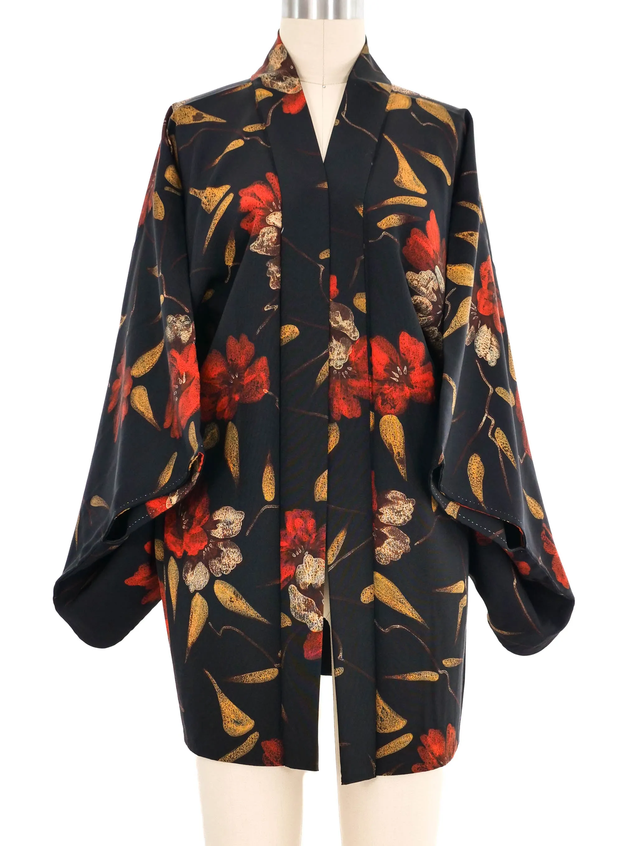 Black Poppy Kimono