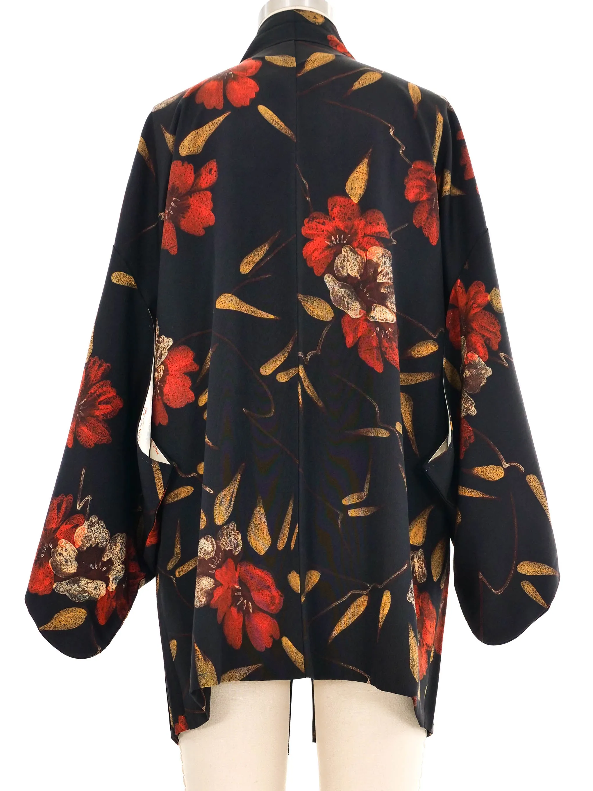 Black Poppy Kimono