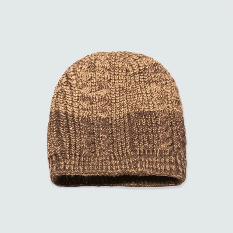 Brown Micro Knitted Beanie