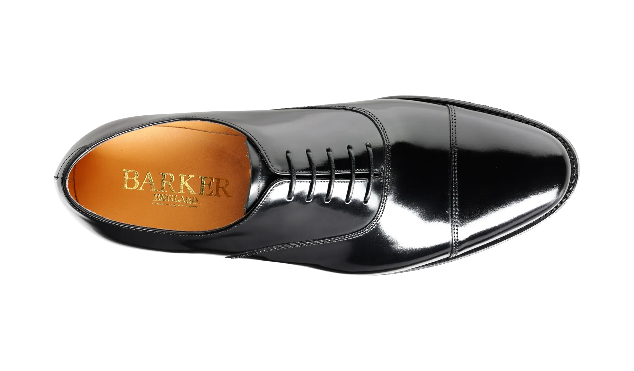 Cheltenham - Black Hi-Shine - Oxford Shoe Mens