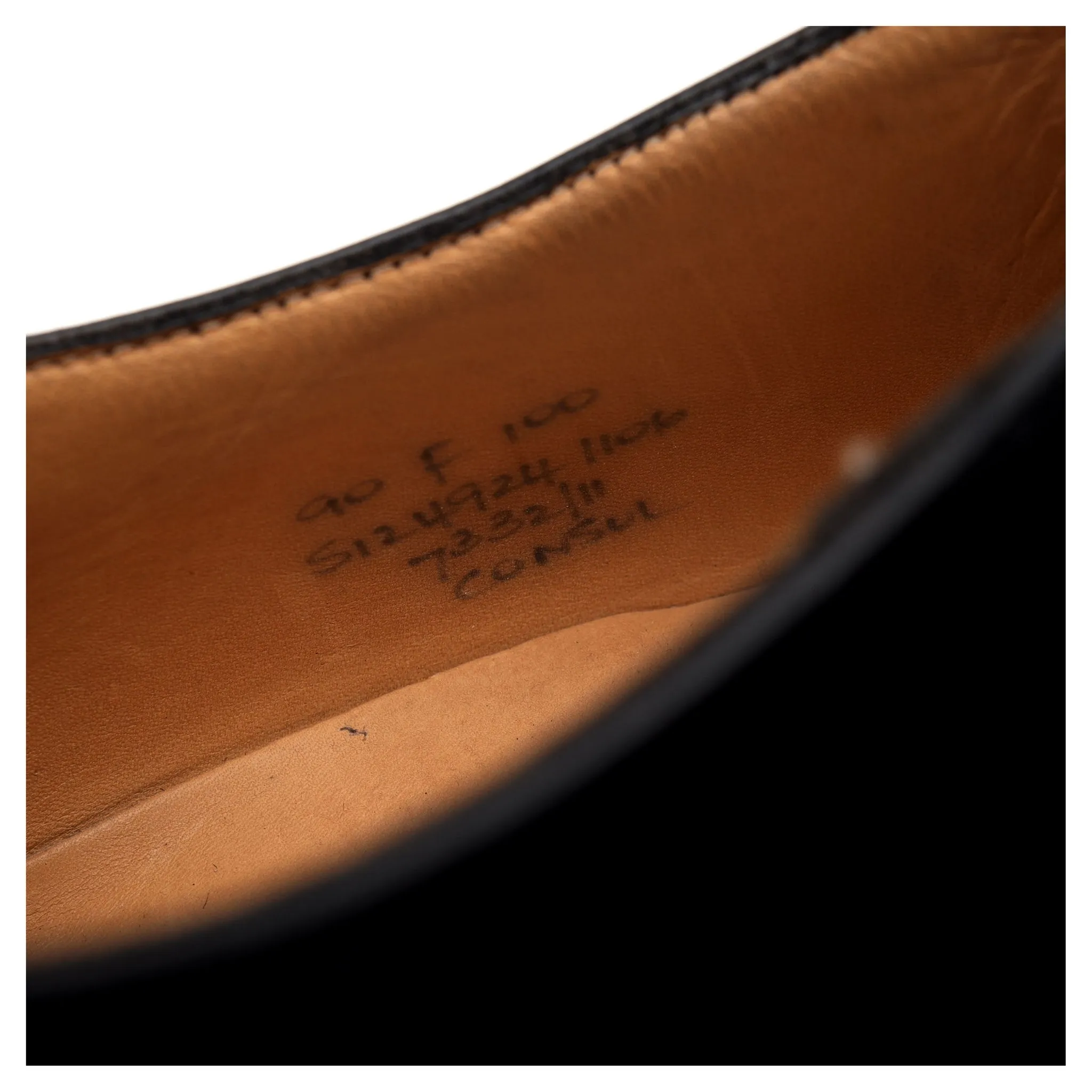'Consul' Black Leather Oxford UK 9 F