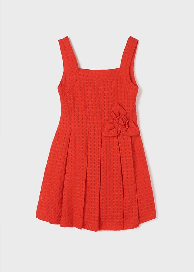 Fitted dress for teen girl - Carmine Red