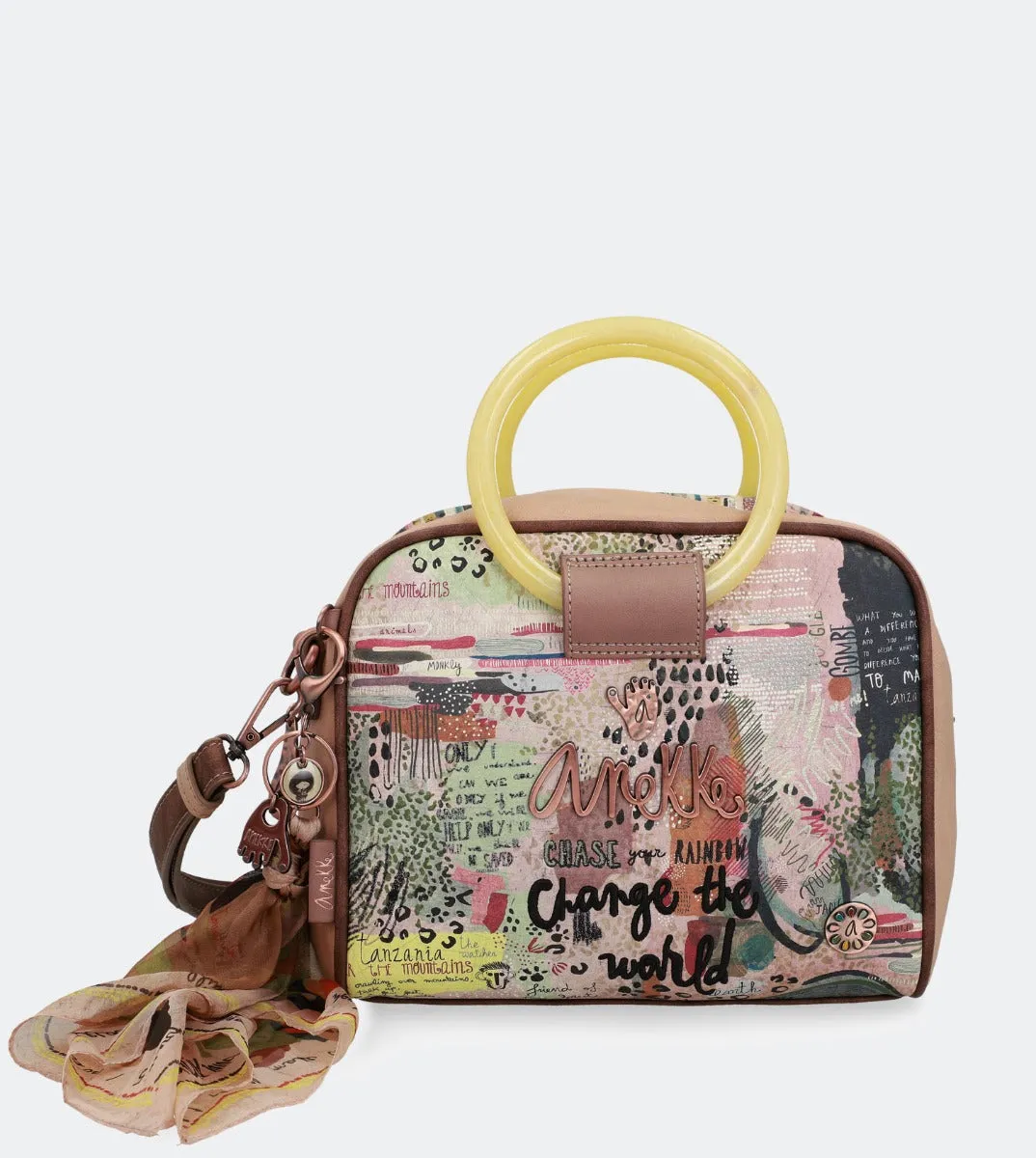 Handbag with methacrylate handles