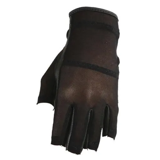 HJ Women's Solaire Mesh Gloves-Half Finger-White, Black, or Beige