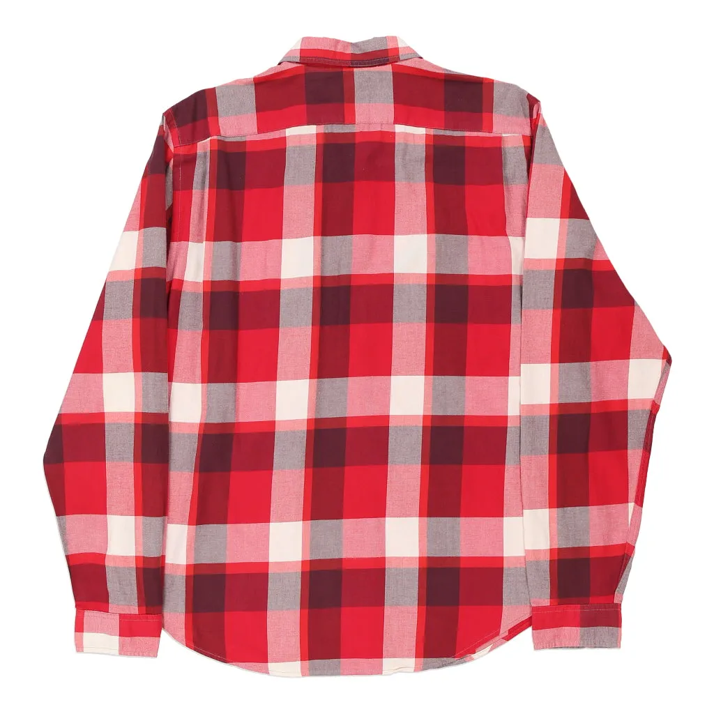 Lacoste Checked Shirt - XL Red Cotton