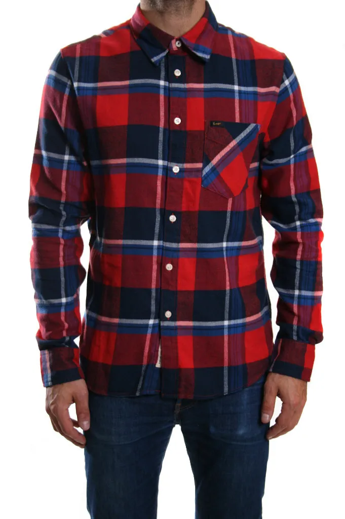 Lee Flannel Check Shirt in Chilli Red