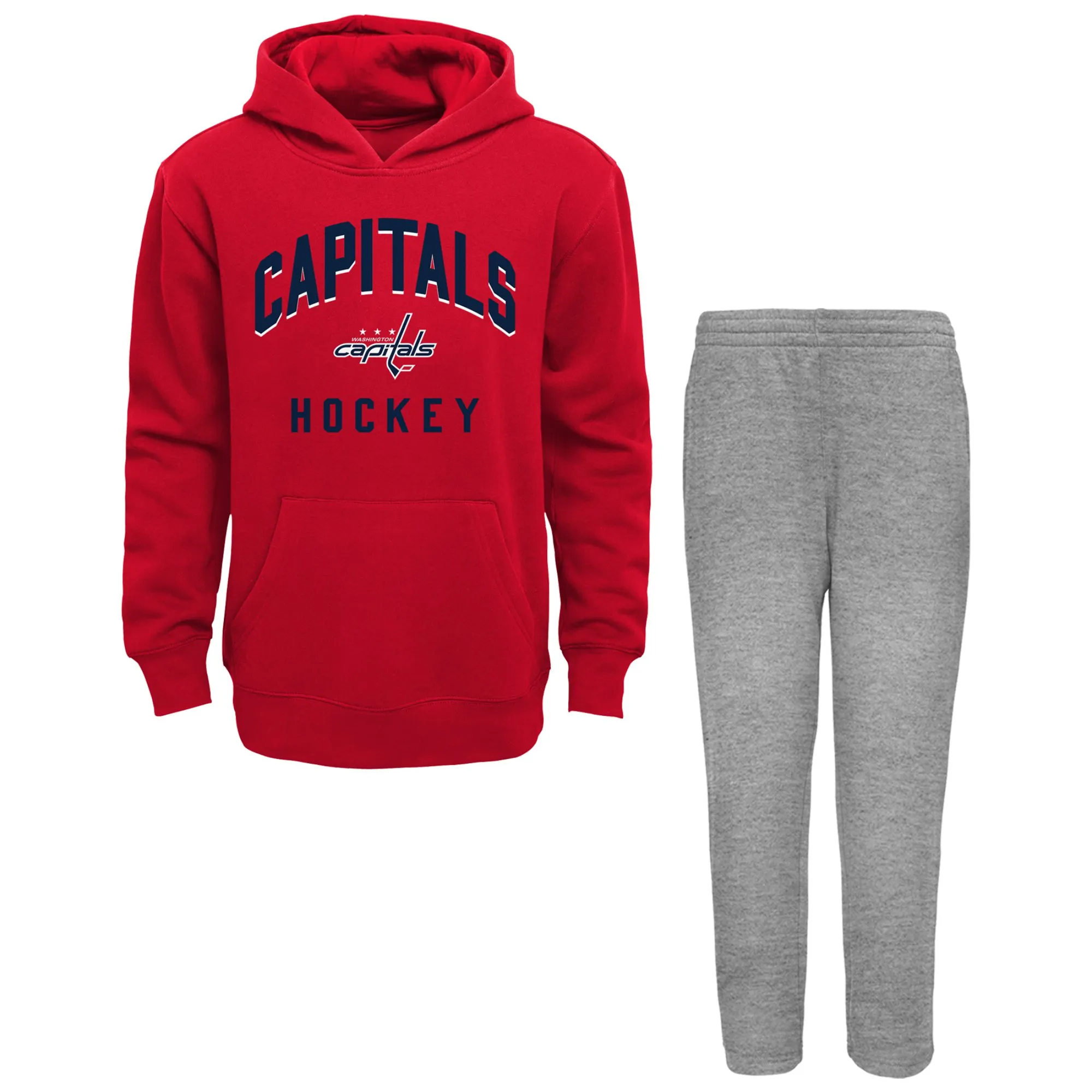 Lids Toddler Red/Heather Gray Washington Capitals Play by Pullover Hoodie & Pants Set