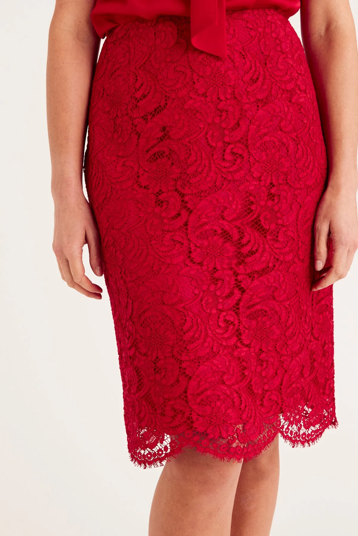 Lille Lace Skirt - Poppy