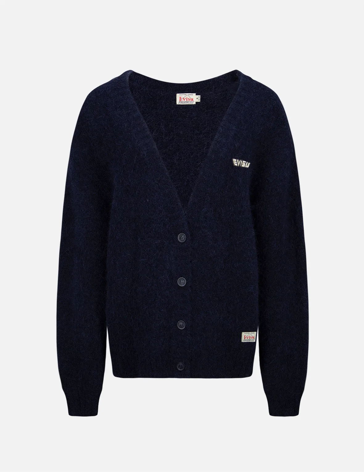 Logo Badge Fluffy Cardigan