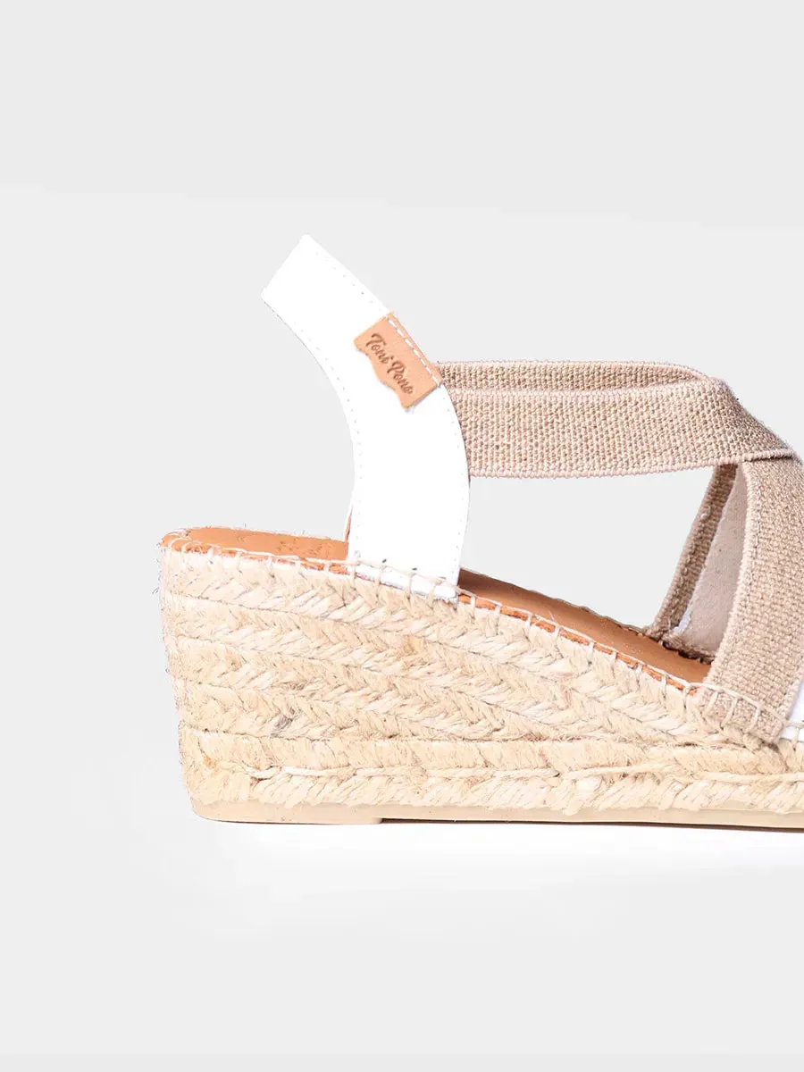 Medium wedge espadrilles in leather - TOSSA