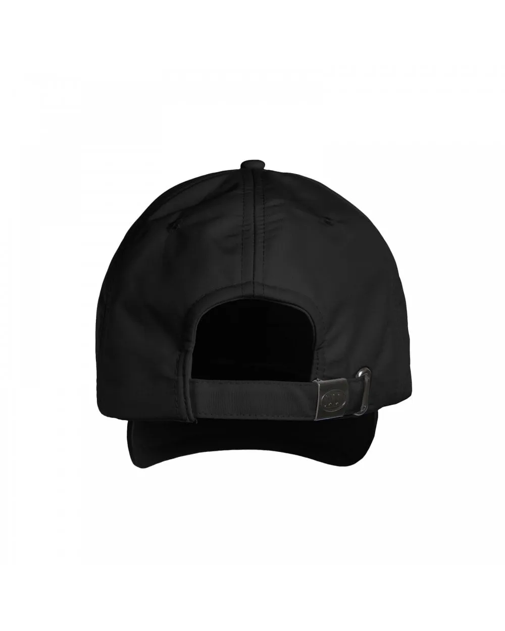 Mens Patch Recycled Nylon Oxford Cap, Black Hat