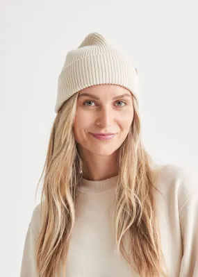 Merino Wool Beanie - Bone