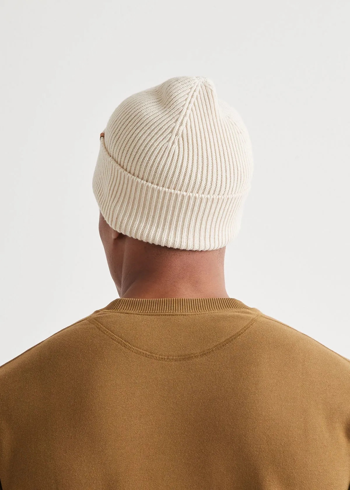 Merino Wool Beanie - Bone