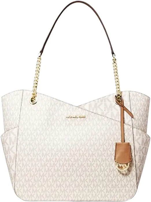 MICHAEL KORS JET SET TRAVEL LARGE CHAIN TOTE BAG