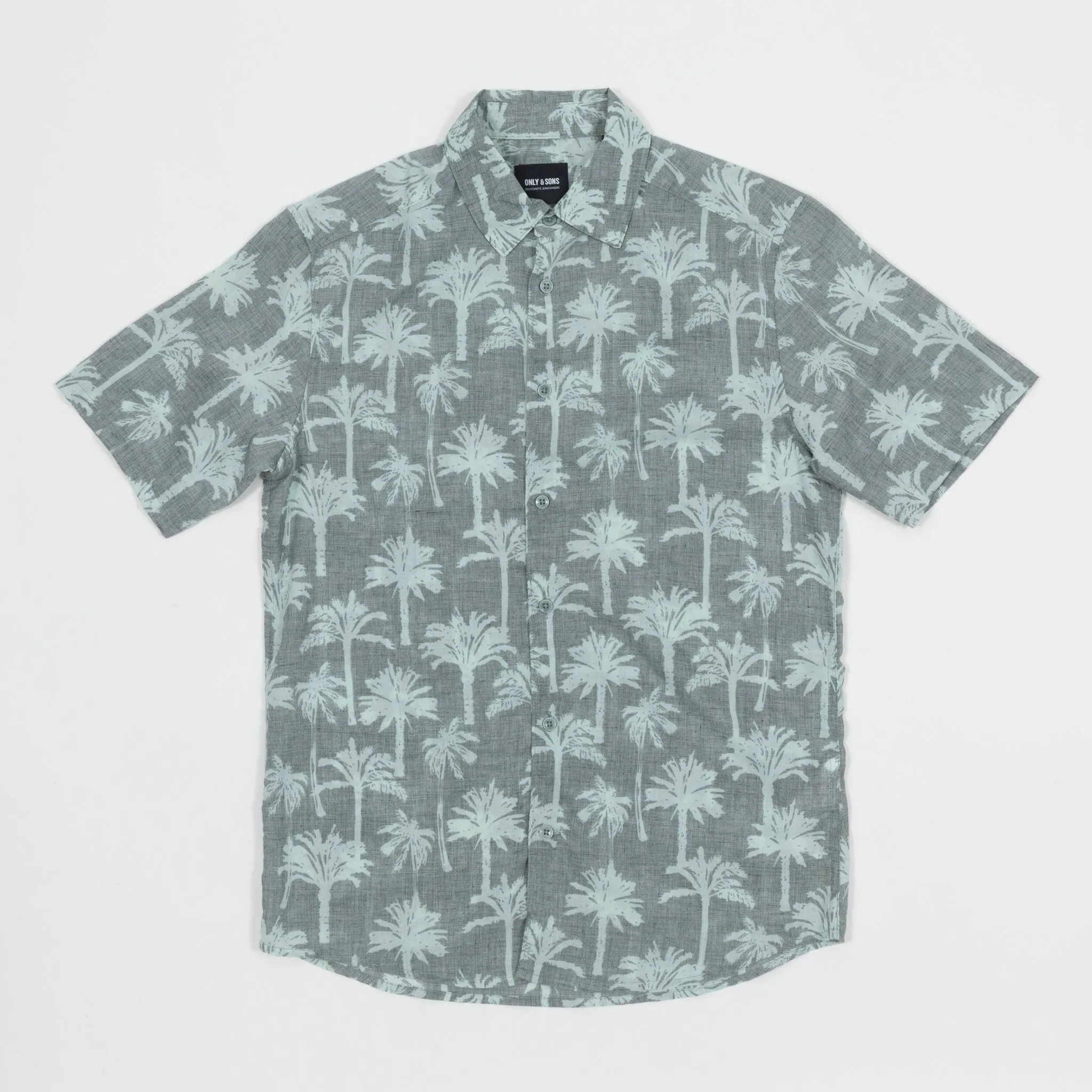 ONLY AND SONS ONLY & SONS Palm Tree Shirt in GREY