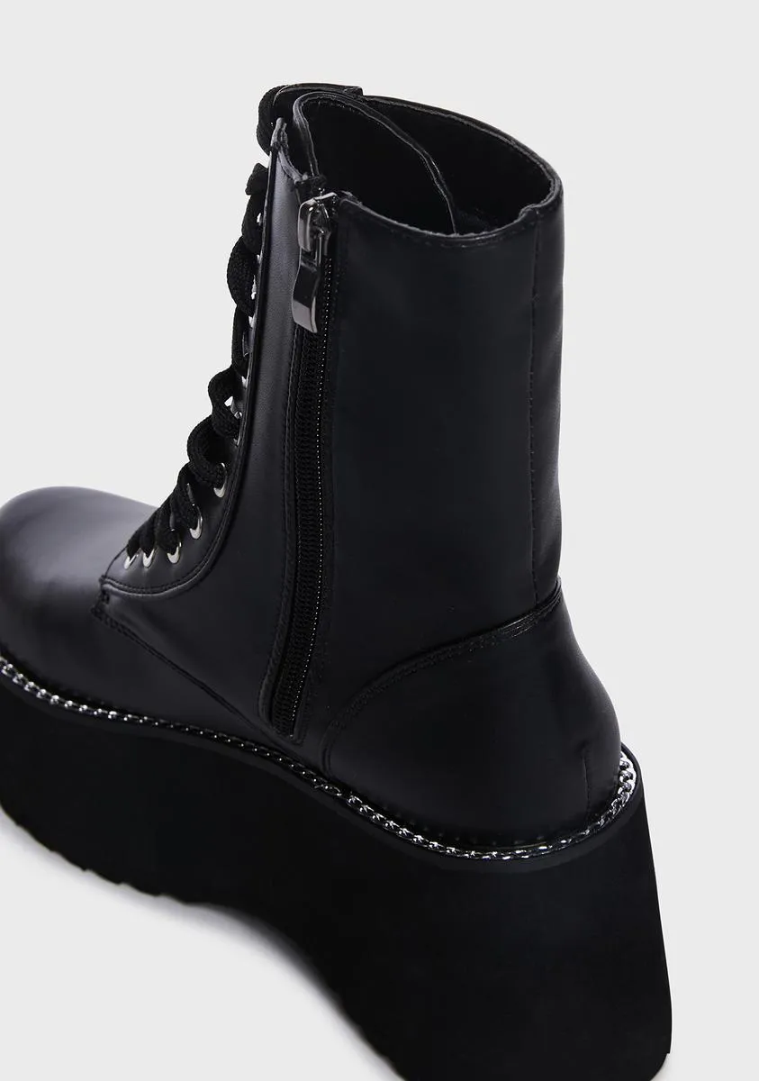 Quintessa Platform Combat Boots-