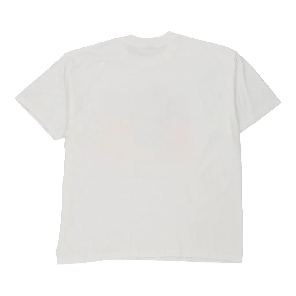 Single Stitch Wrighteville Beach, NC.  Sunshine Apparel Graphic T-Shirt - 2XL White Cotton