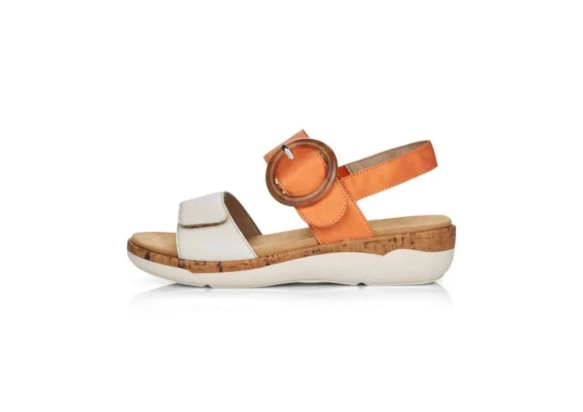 Soft White Orange Sandal
