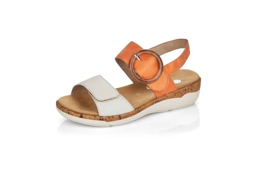 Soft White Orange Sandal