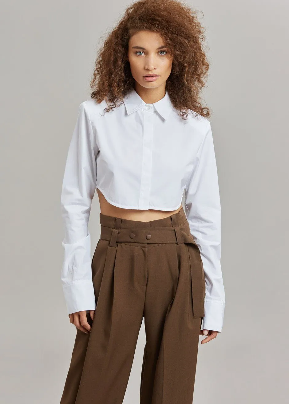 Uma Cropped Shirt - White