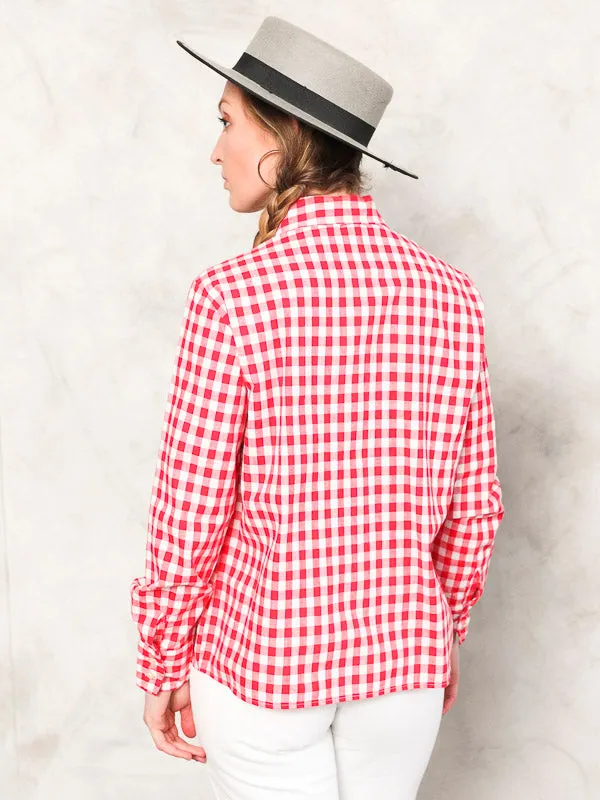 Vintage 90's Pink Plaid Shirt Women