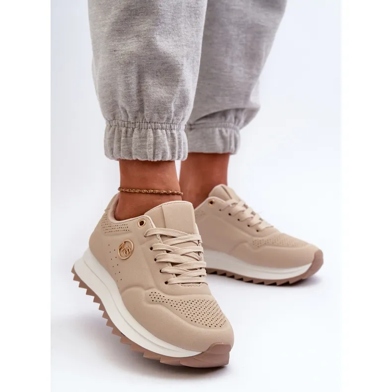 Women's Platform Sneakers Beige Rottiana